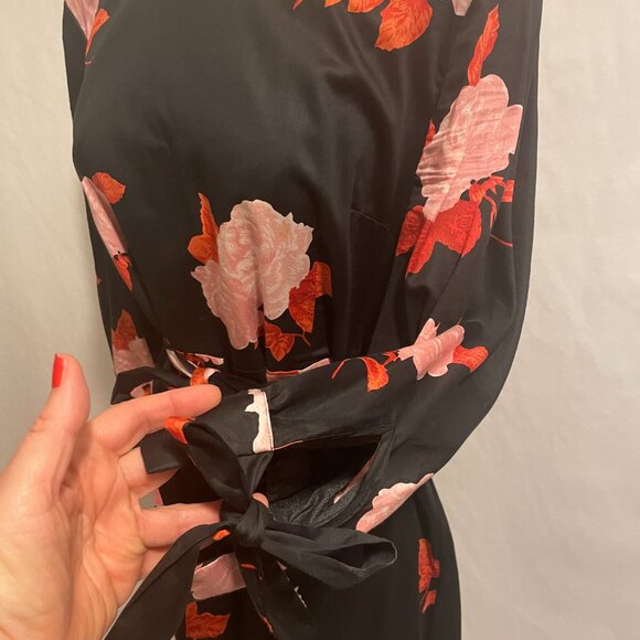 Who What Wear Black Floral Dress Women's XL - Picture 4 of 4